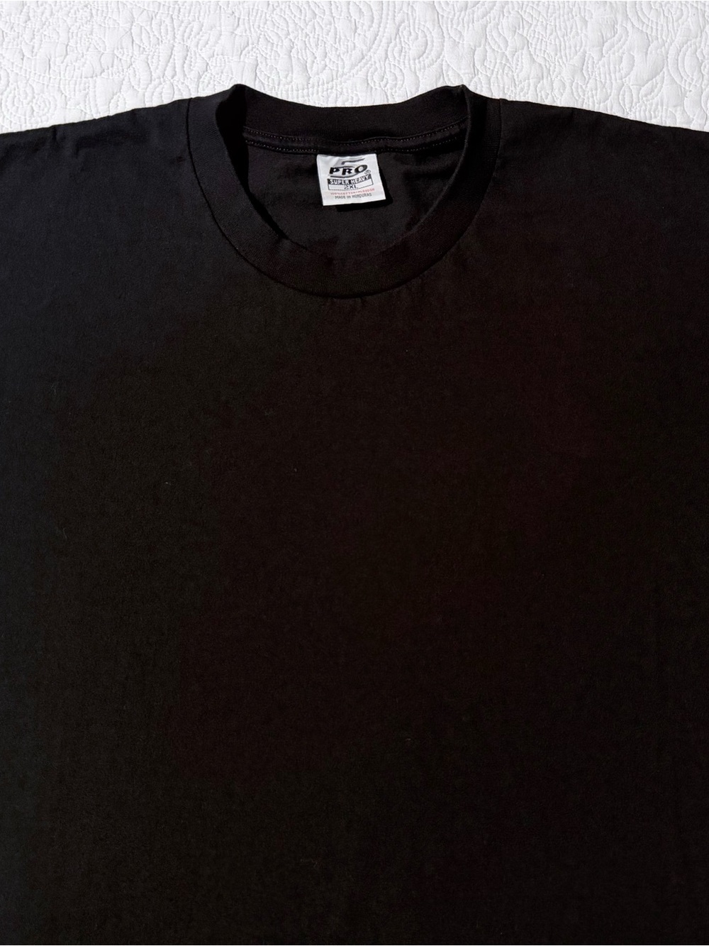 Pro 5 | Super Heavyweight | Black Short Sleeve Blank Tee | Size 2XL